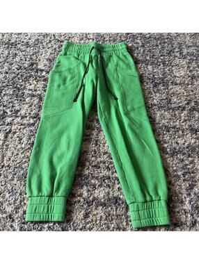 Koral Green Jogger Sweatpants Size S Cozy Luxe Athleisure Streetwear Fleece Fit